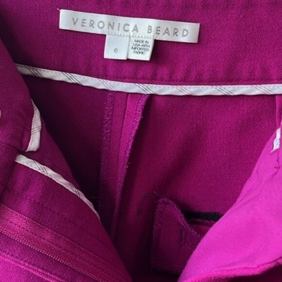 Veronica beard 6 gamila magenta pant - Picture 6 of 8